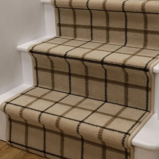 Stair Runners Maestro Stair Runner Check Natural RS