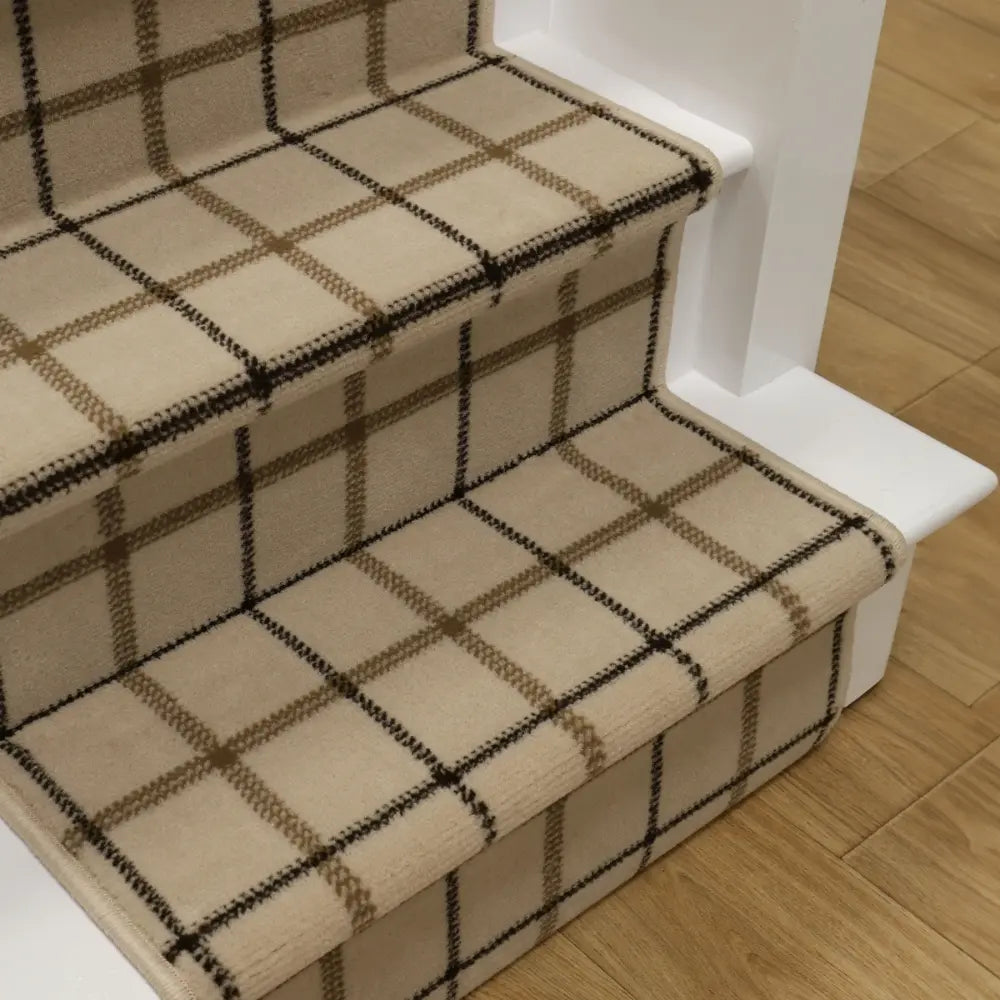 Stair Runners Maestro Stair Runner Check Natural RS