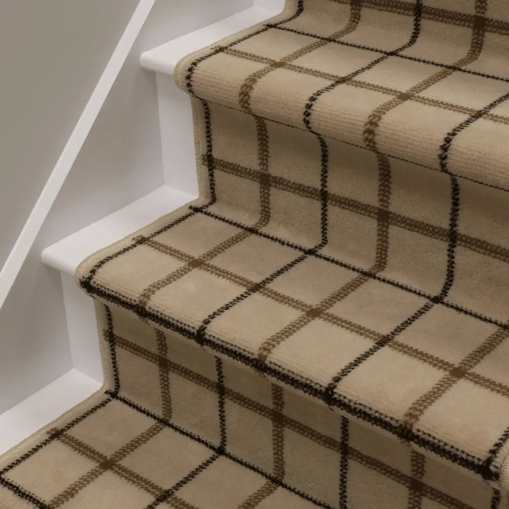 Stair Runners Maestro Stair Runner Check Natural RS