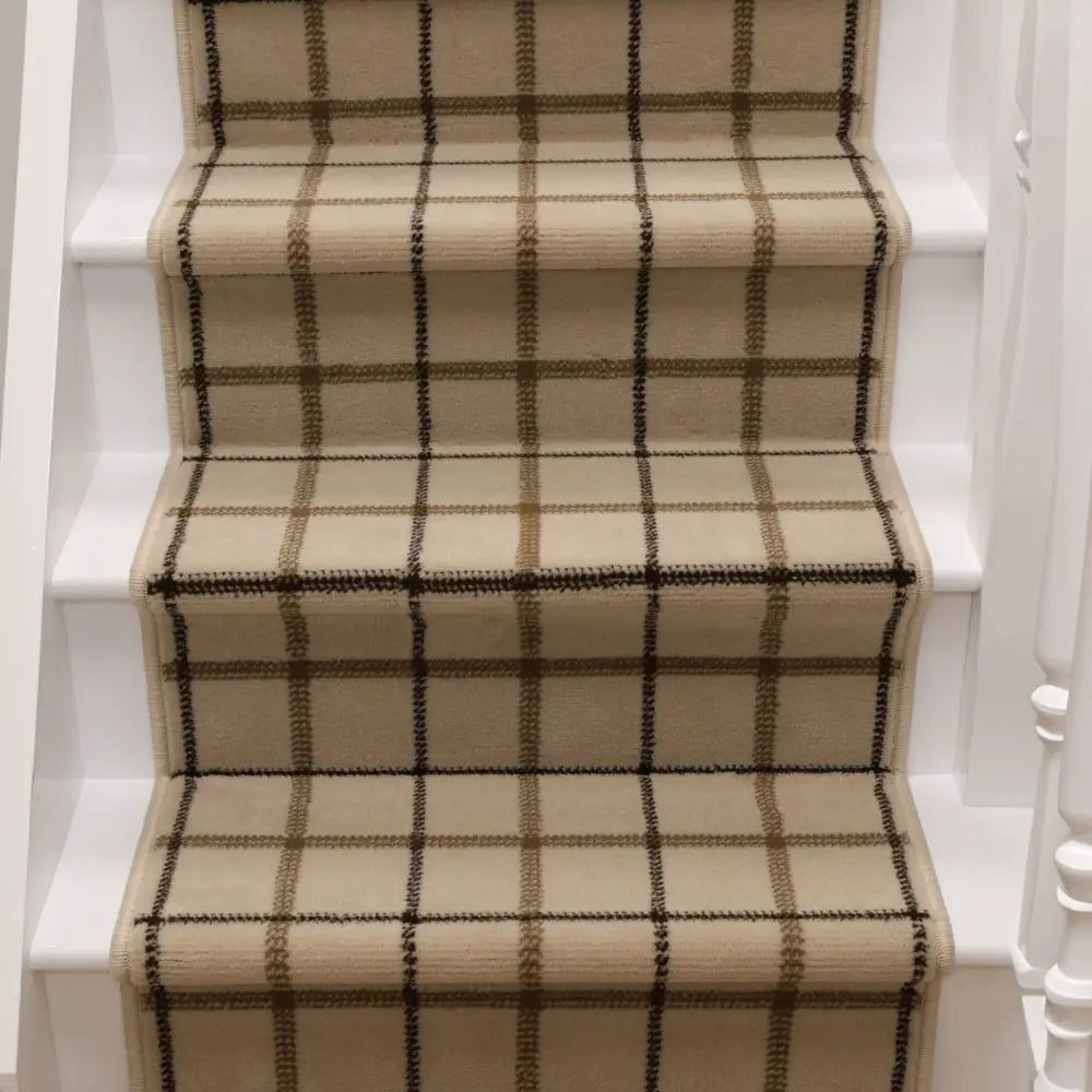 Stair Runners Maestro Stair Runner Check Natural RS