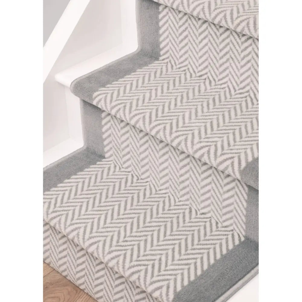 Stair Runners Maestro Stair Runner Herringbone Grey RS