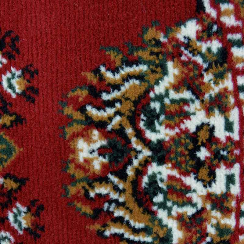 Maestro Traditional Vintage Medallion Circle Rugs in Red