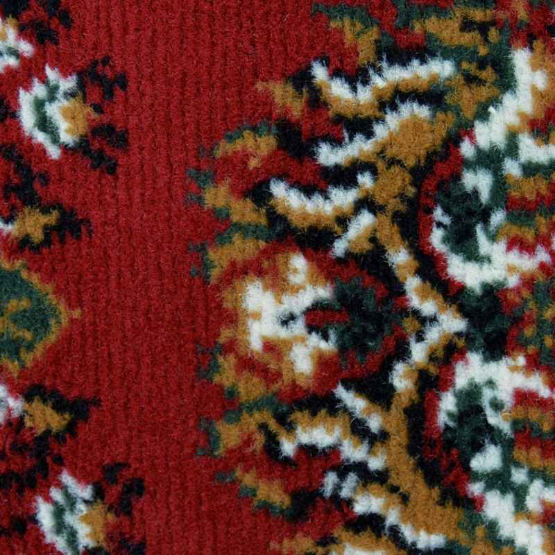 Maestro Traditional Vintage Medallion Circle Rugs in Red