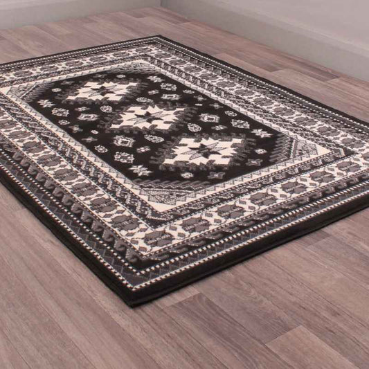Malak Rugs in Black by Rugstyle