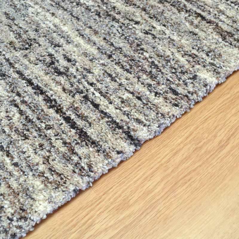 Mehari 23067 6868 Abstract Shaggy Rugs in Beige Brown Multi