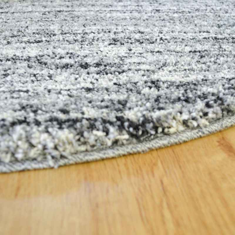 Mehari 23067 4258 Abstract Shaggy Circle Rugs in Grey