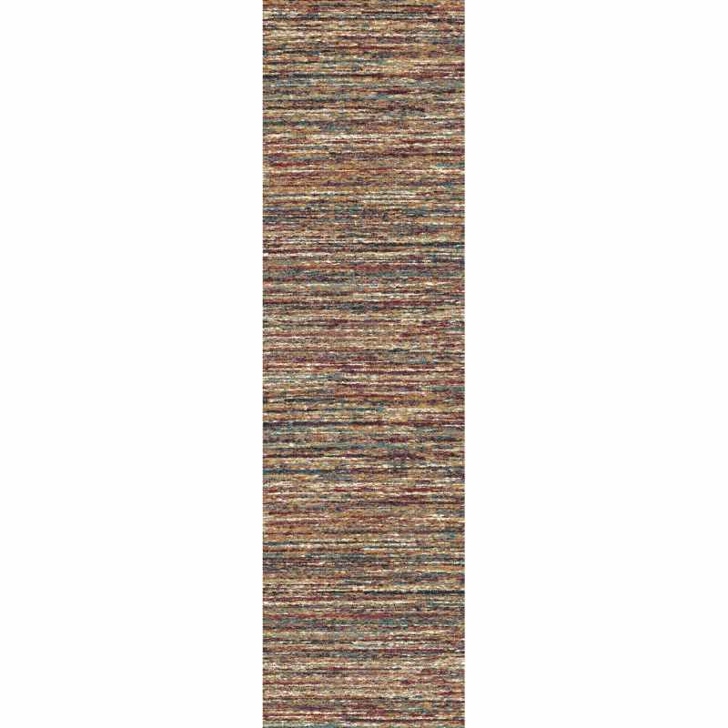 Mehari 23067 2959 Abstract Shaggy Runner Rugs in Rust