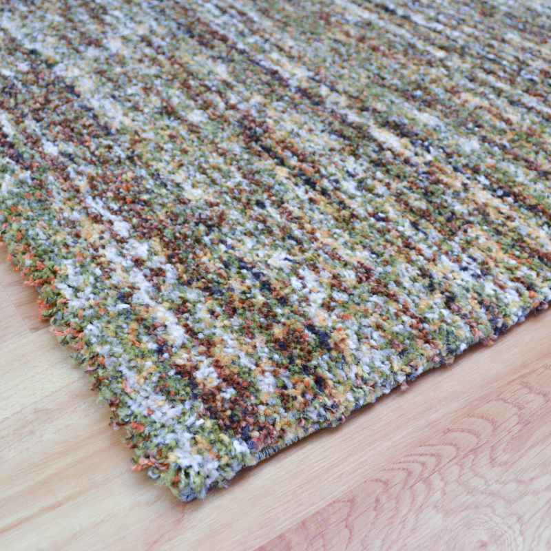 Mehari 23067 4275 Abstract Shaggy Runner Rugs in Green