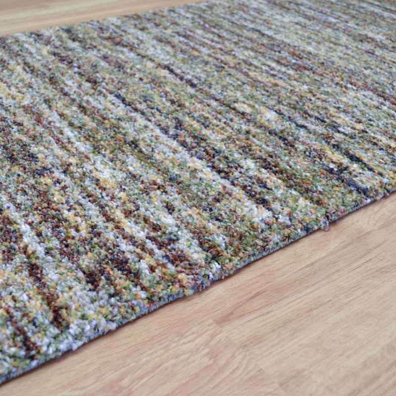 Mehari 23067 4275 Abstract Shaggy Runner Rugs in Green