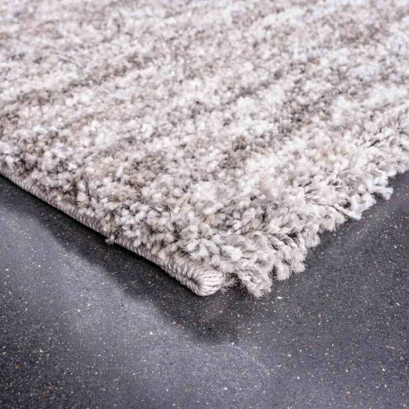 Mehari 23067 6292 Abstract Shaggy Runner Rugs in Beige