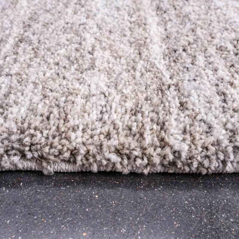 Mehari 23067 6292 Abstract Shaggy Runner Rugs in Beige