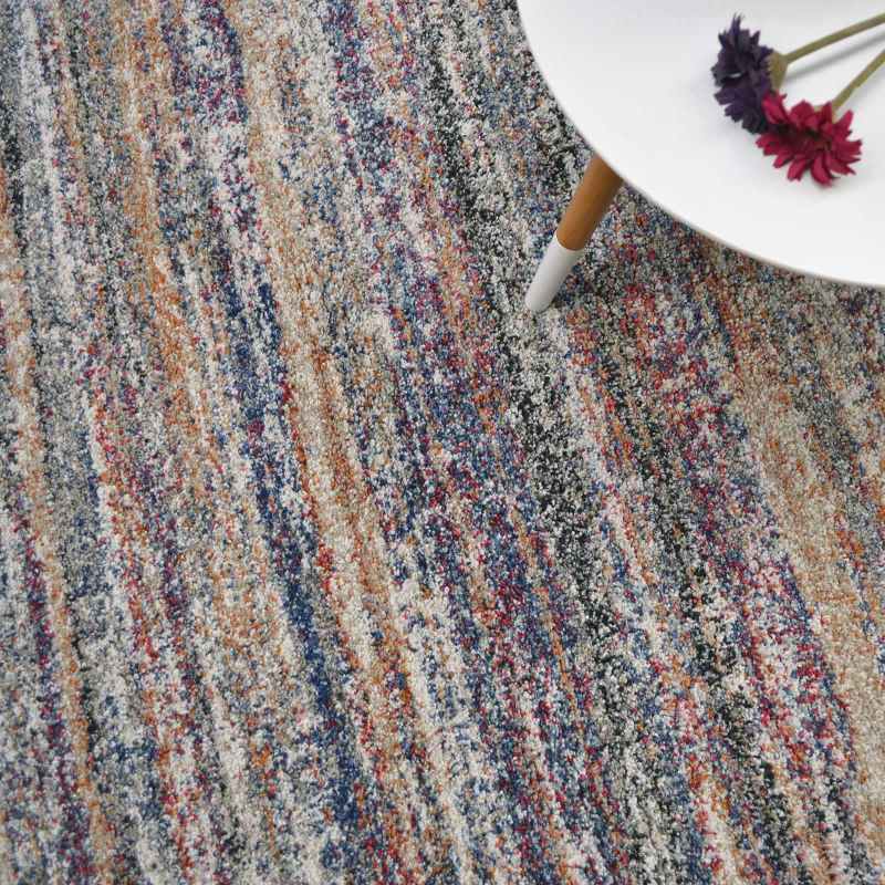 Mehari Shaggy Striped Runner Rugs 23094 6161