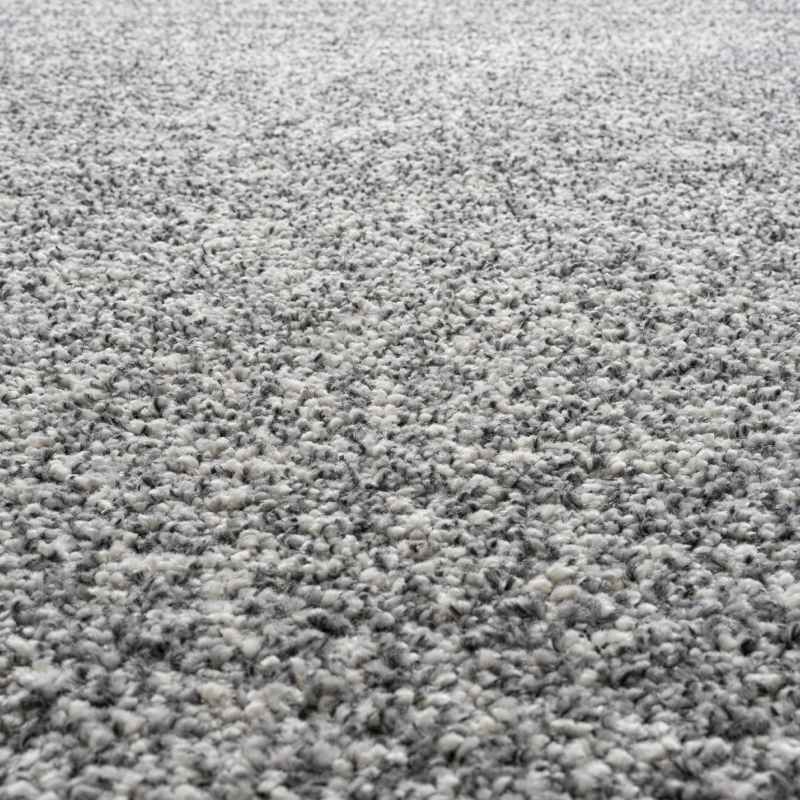 Mehari 23500 4258 Mottled Speckled Shaggy Circle Rugs in Silver