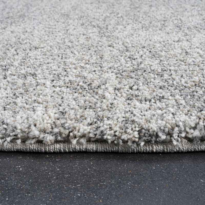 Mehari 23500 6258 Mottled Speckled Shaggy Circle Rugs in Beige