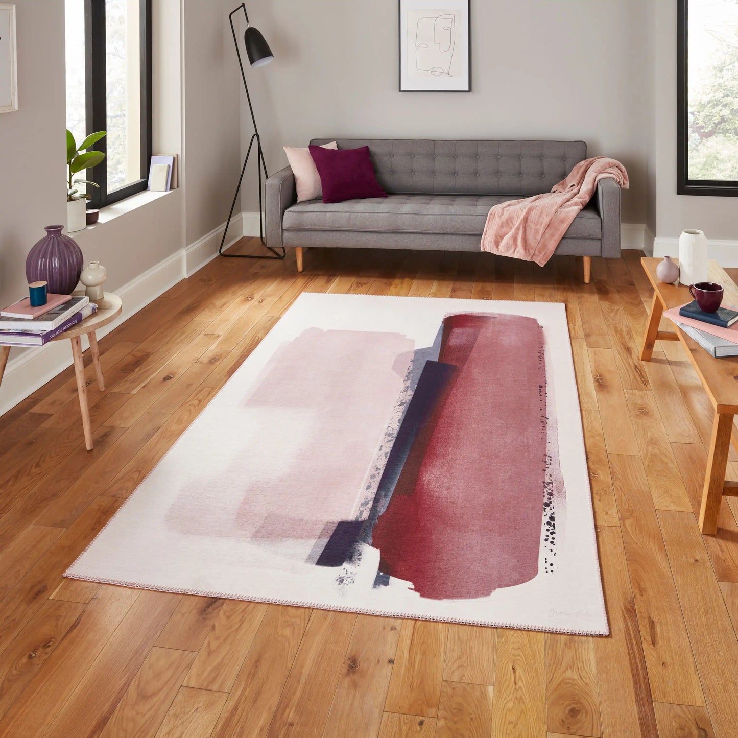 Michelle Collins Modern AB0151 Rose Crimson Rug RS