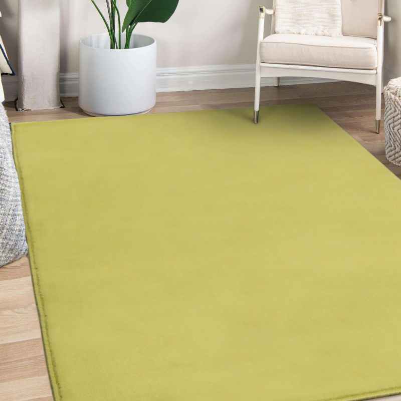 Moda Plain Rugs in Green by Rugstyle