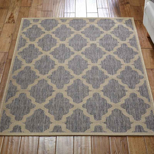 Moda Trellis Rugs in Grey Brown