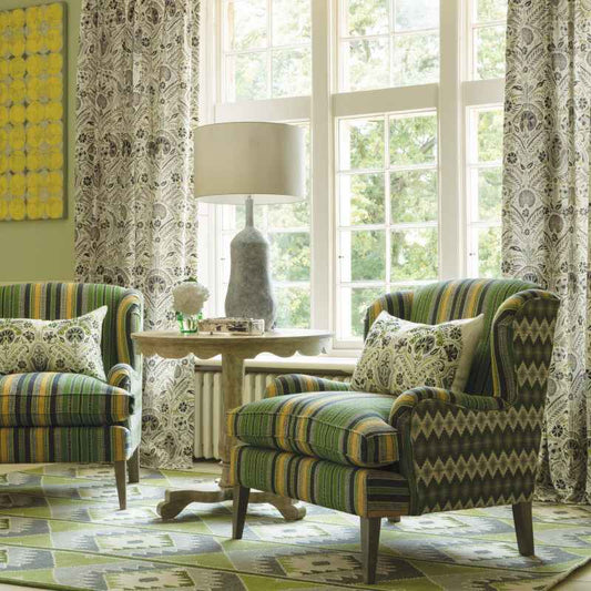 Moqui Designer Wool Rugs in Sage Green by William Yeoward