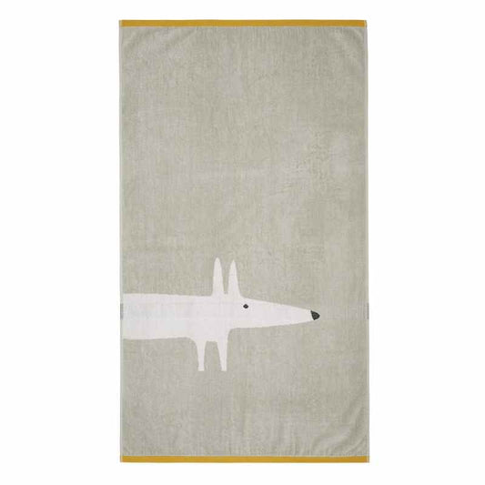 Mr Fox Large Cotton Velour Towels By Scion in Pebble Grey