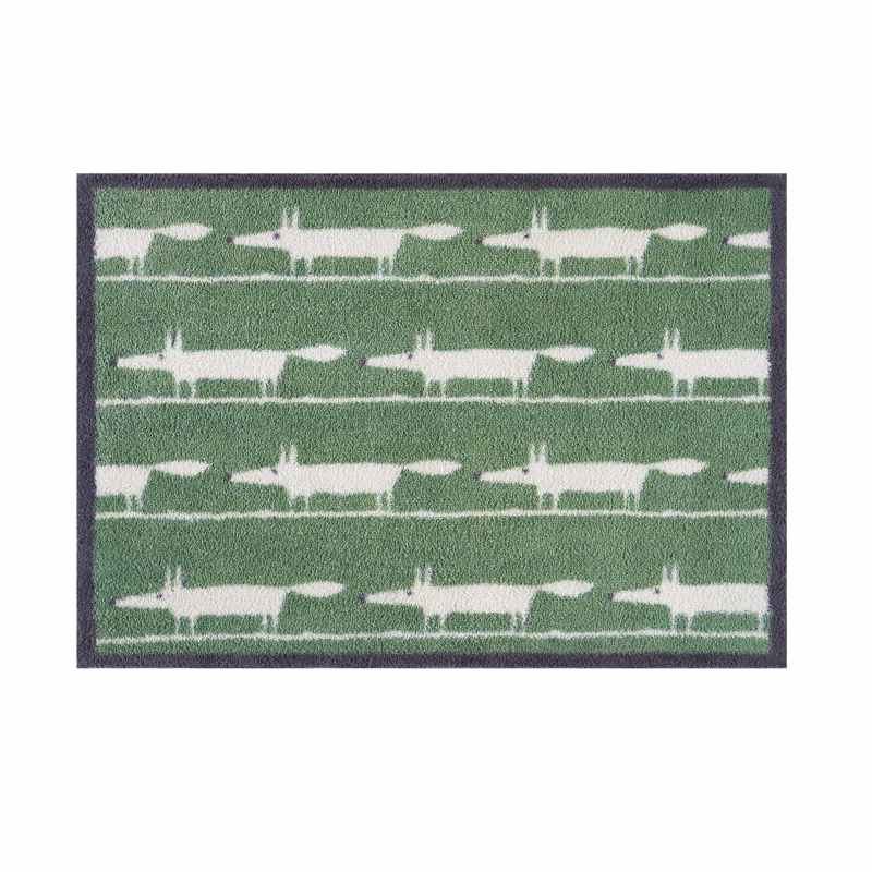 Mr Fox Running Doormats in Green by Scion