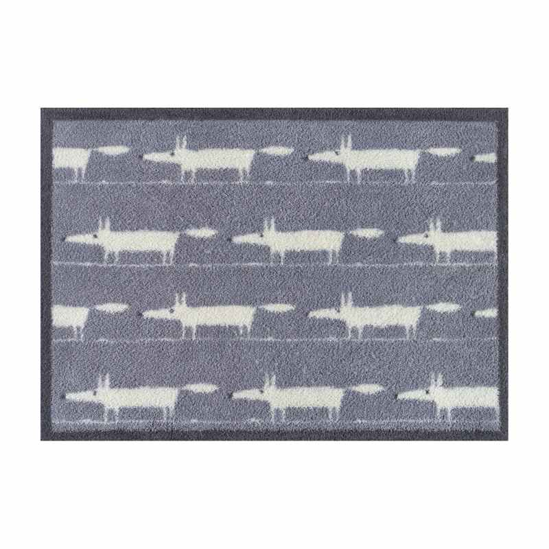 Mr Fox Running Doormats in Grey by Scion