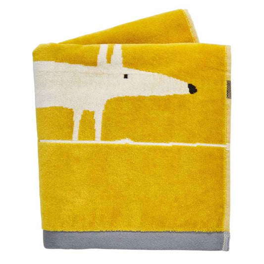 Mr Fox Cotton Bath Towels By Scion in Mustard Yellow