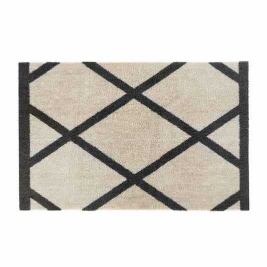 My Border Geo Washable Anti Slip Doormat in Beige