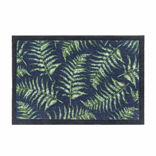 My Fern Leaves Washable Anti Slip Doormat in Green