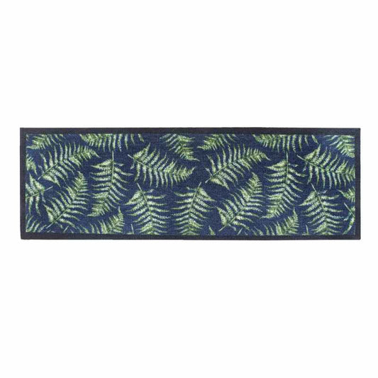 My Fern Leaves Washable Anti Slip Doormat in Green