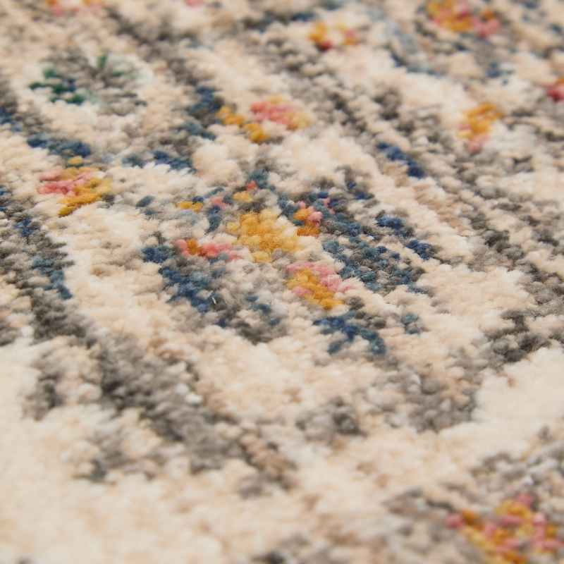 Nova Floyd Traditional Distressed Medallion Rugs in Cream White