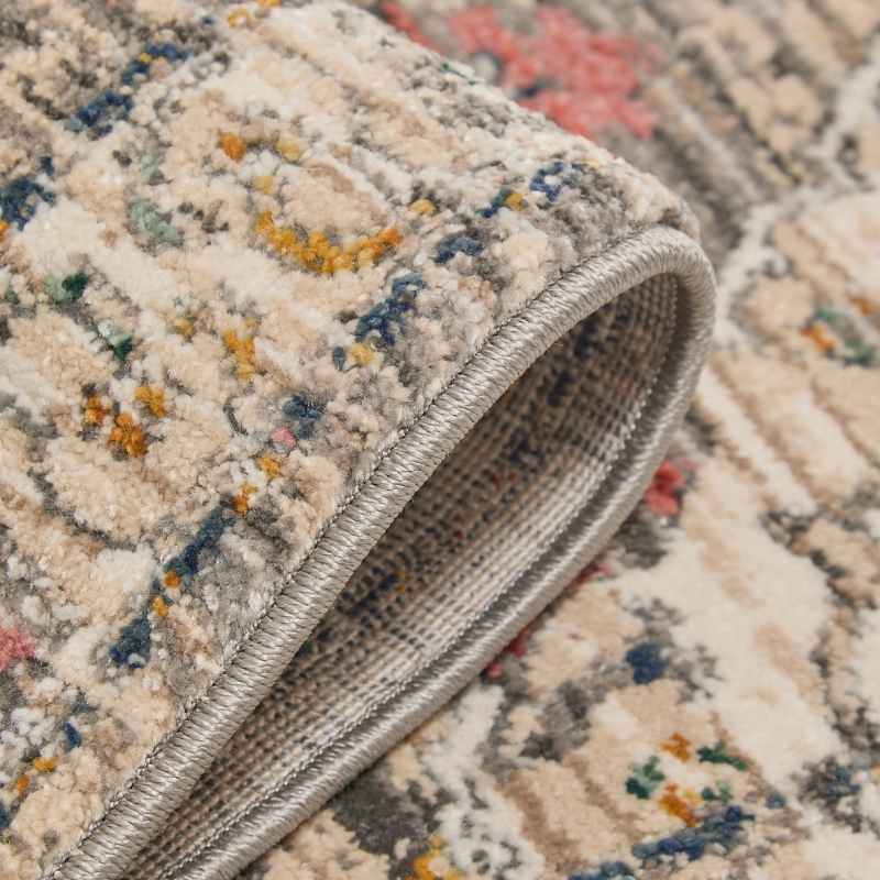 Nova Leona Traditional Distressed Medallion Rugs in Grey