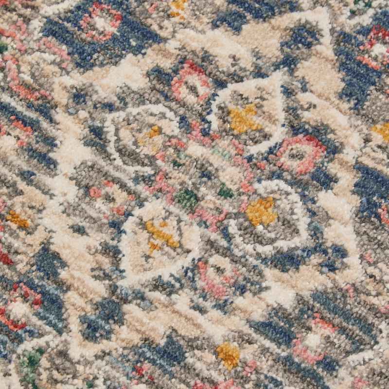 Nova Leona Traditional Distressed Medallion Rugs in Grey