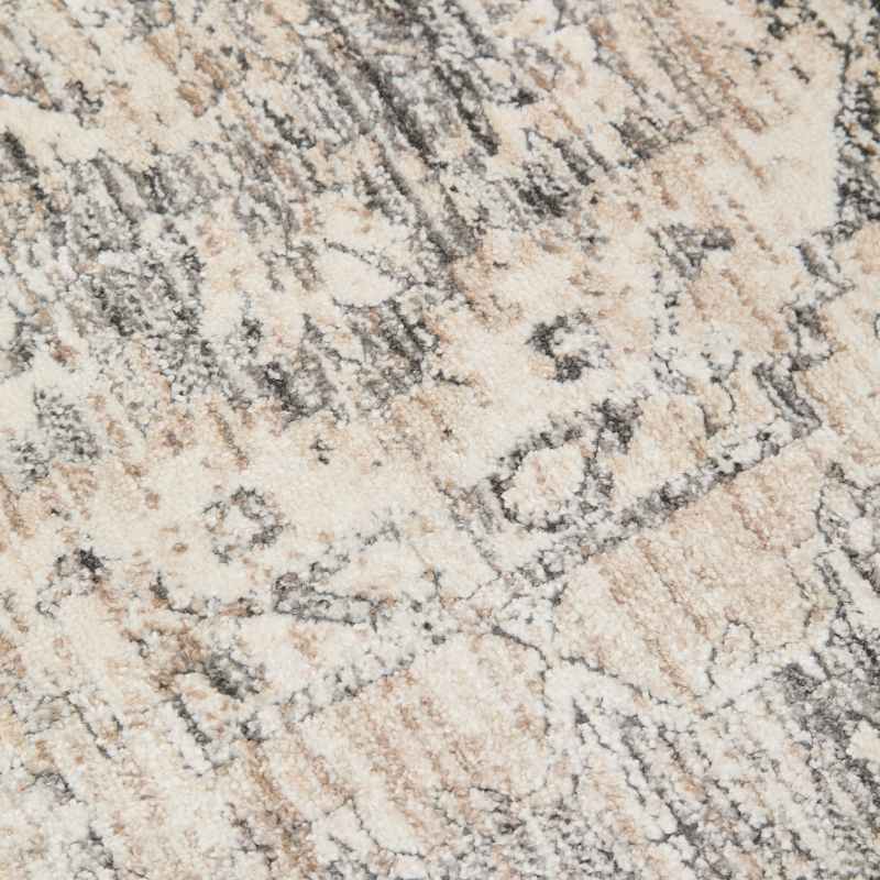 Nova Loki Traditional Distressed Medallion Rugs in Cream White