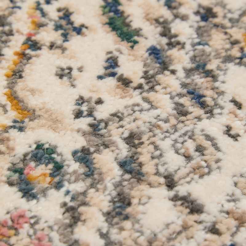 Nova Sadie Traditional Border Medallion Rugs in Cream White