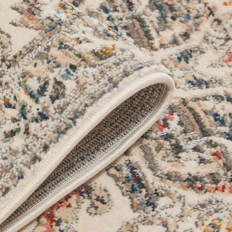 Nova Sadie Traditional Border Medallion Rugs in Cream White