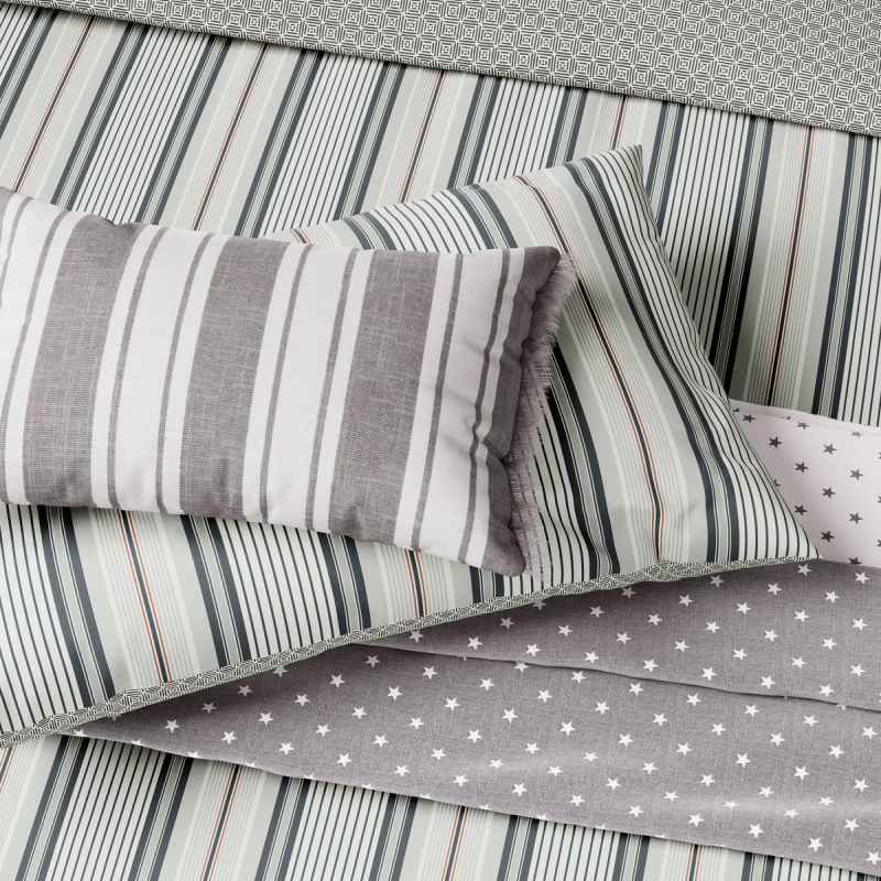 Nautical Stripe Bedding by Helena Springfield x Long Island in Charcoal Grey