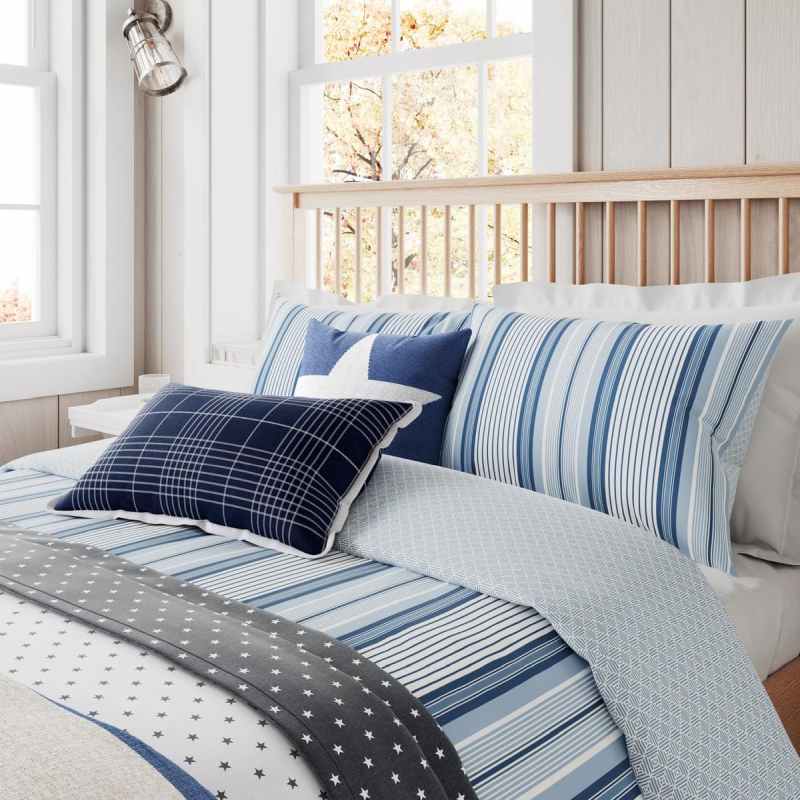Nautical Stripe Bedding by Helena Springfield x Long Island in Navy Blue