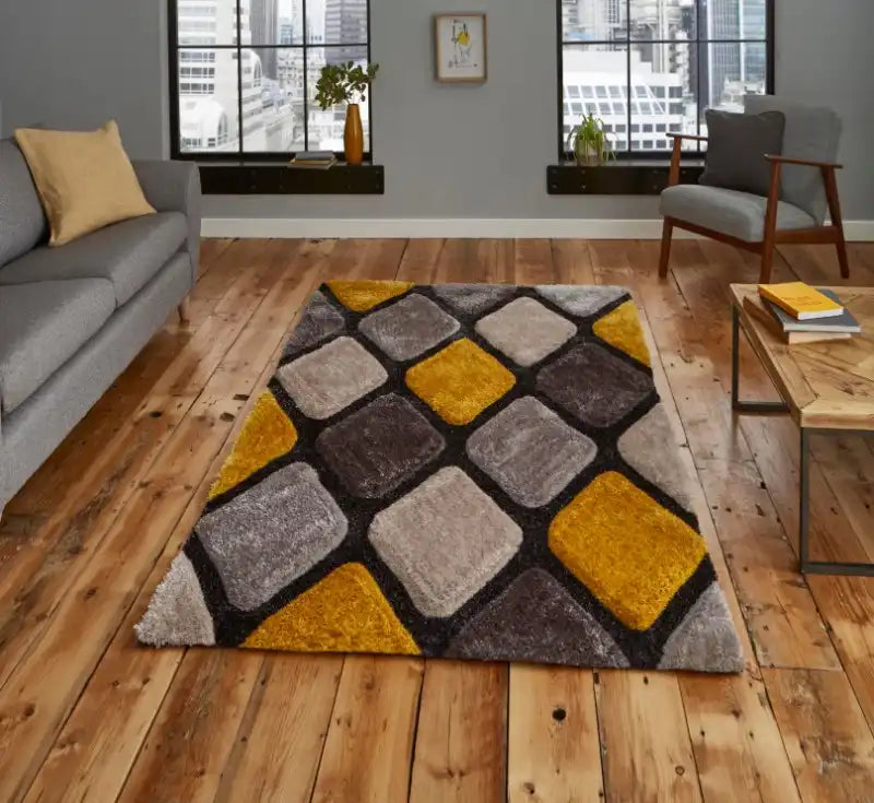 Noble House 9247 Grey Yellow Rug RS