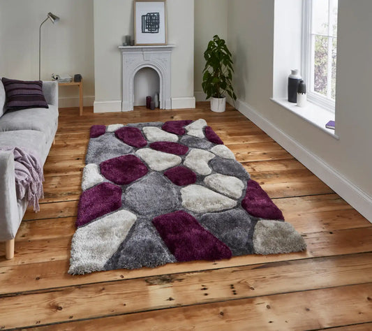 Noble House Pebbles 5858 Grey Purple Rug RS