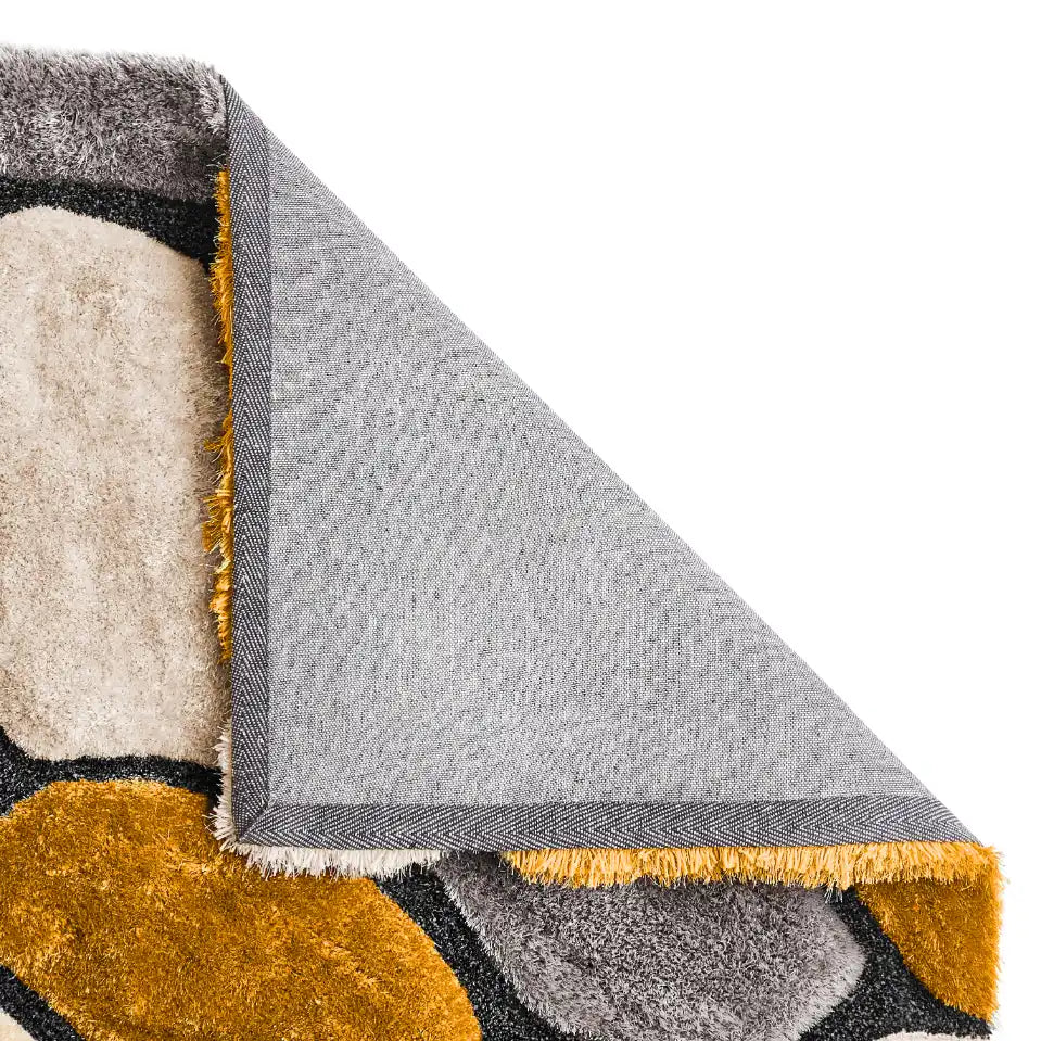 Noble House Pebbles 5858 Grey Yellow Rug RS