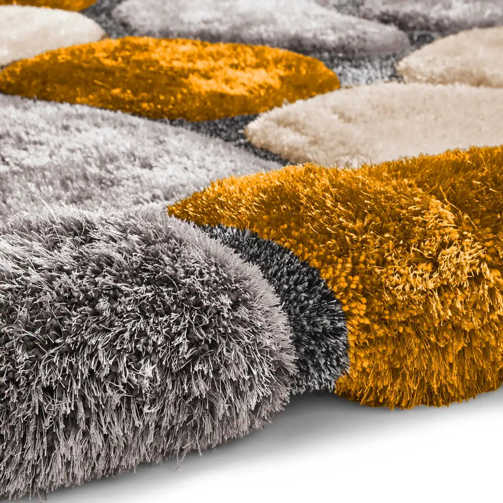 Noble House Pebbles 5858 Grey Yellow Rug RS