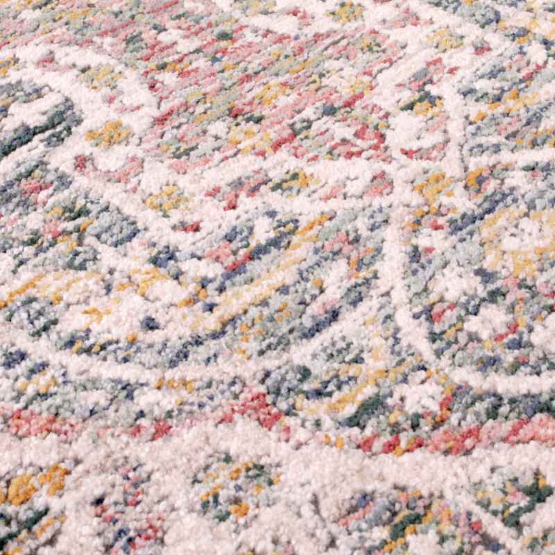 Nova 8881 Traditional Runner Rugs in White Yellow