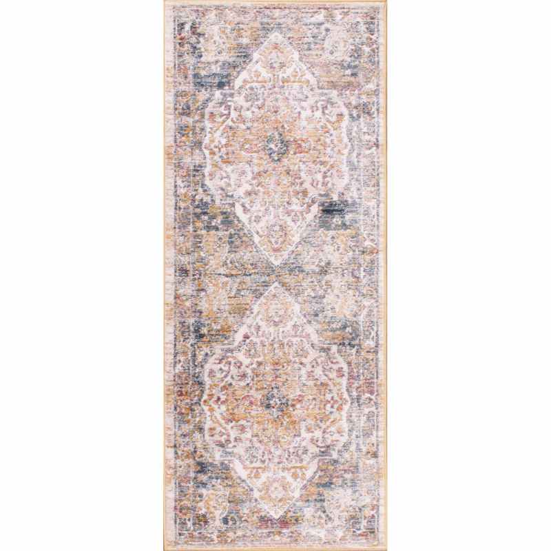 Nova 9048 Traditional Runner Rugs in Cream White
