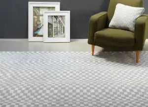 Asiatic oska silver Grey Living Room Geometric Rug.