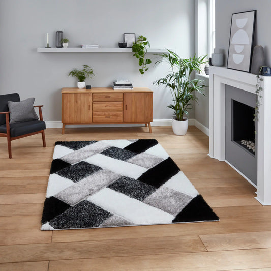 Olympia 2239 Black White Rug RS