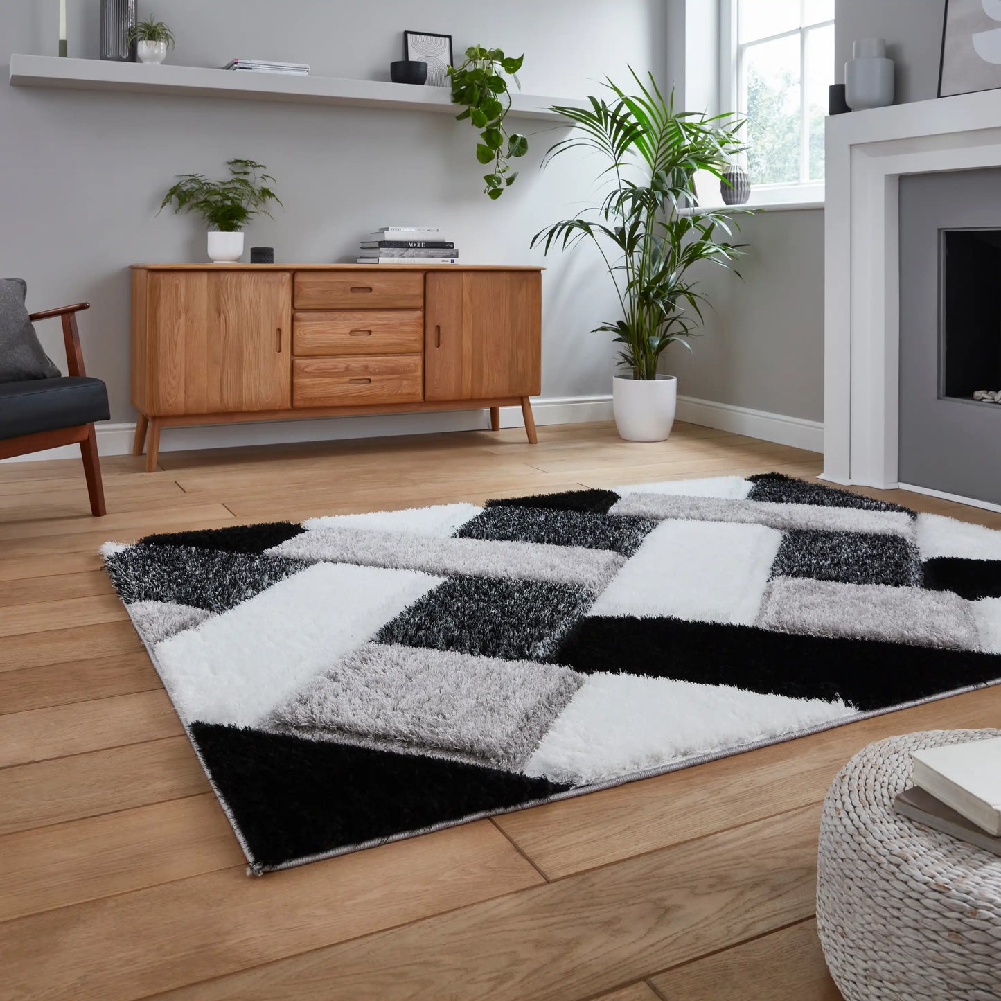 Olympia 2239 Black White Rug RS
