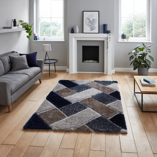 Olympia 2239 Grey Navy Rug RS