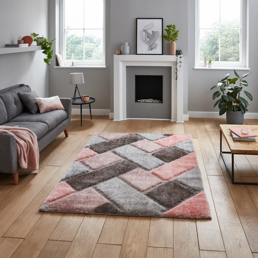 Olympia 2239 Grey Pink Rug RS