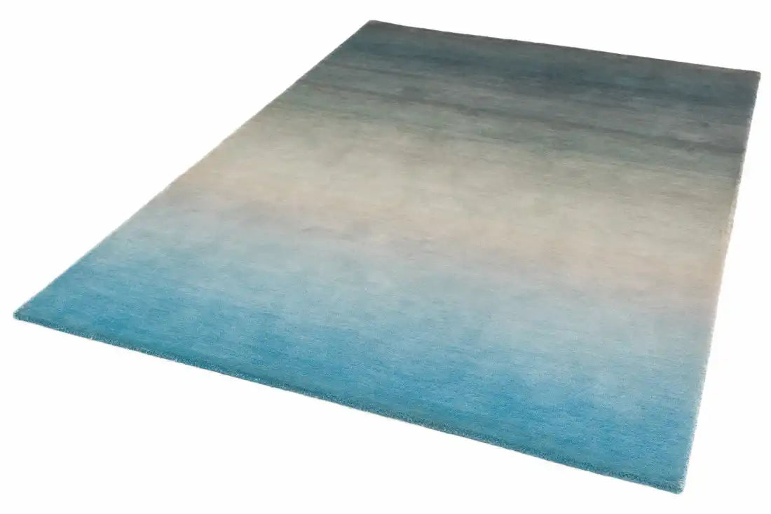 Asiatic ombre om03 blue Blue Living Room Wool Rug.