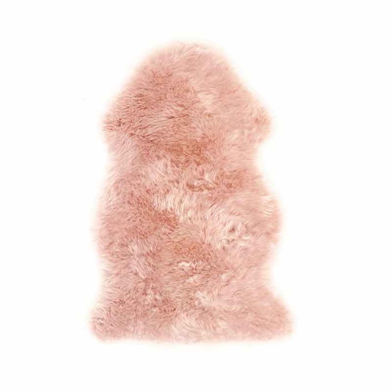 Genuine Sheepskin Animal Fur Rugs in Adobe Rose